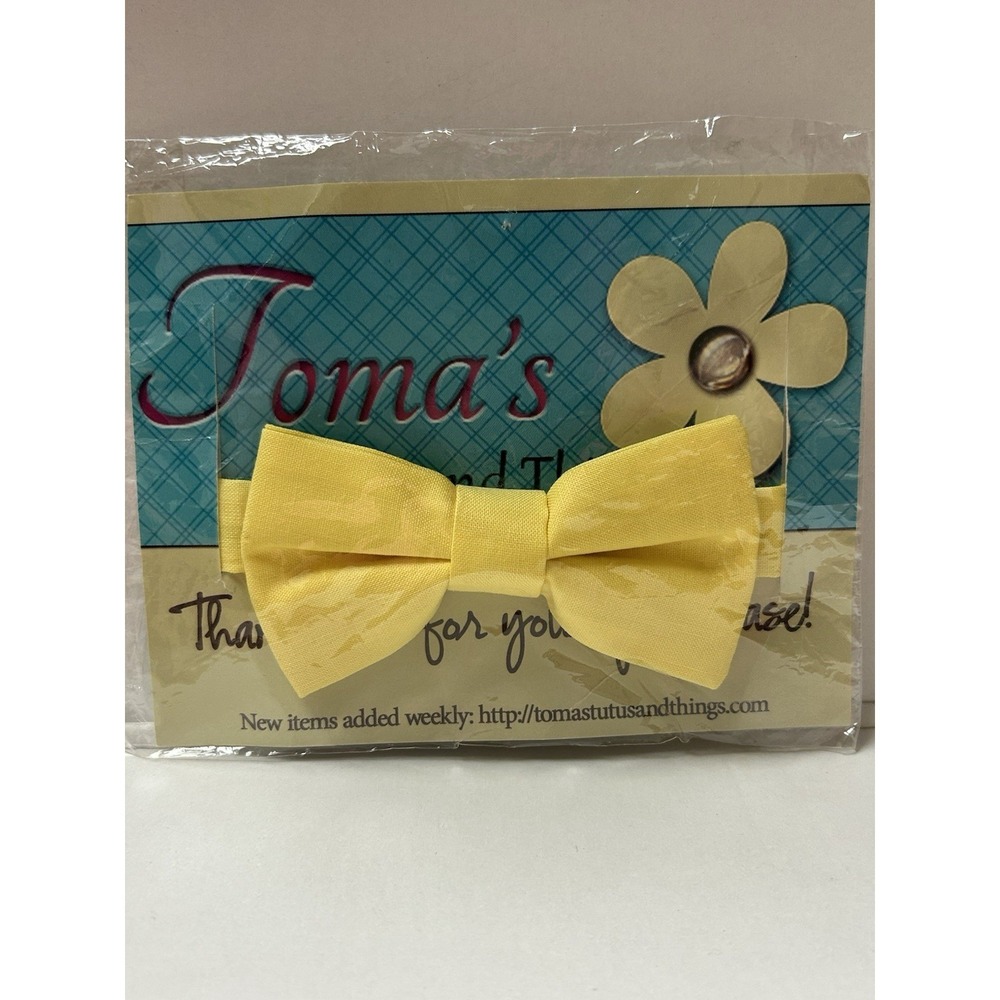 Boys Yellow Bow Tie, Pre Tied Baby Bowties for Wedding Party